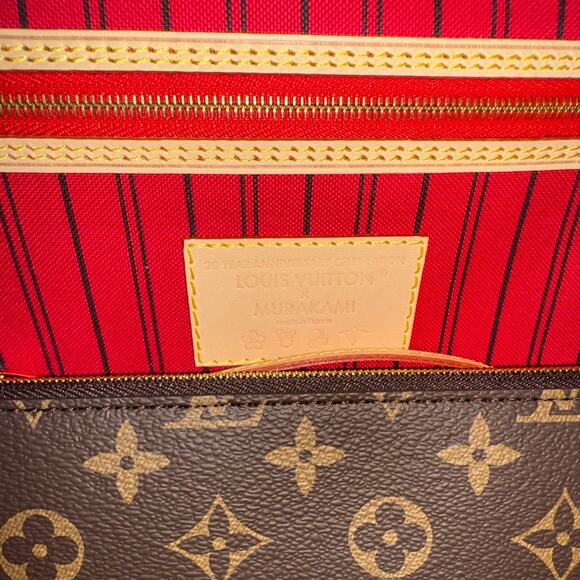 Louis Vuitton Cherries Neverfull Bag Murakami Monogram LV x TM Tote Rare NWT - Picture 9 of 14